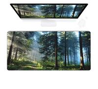 Desk Mat,Forest Extended Gaming Mouse Pad for Office Work & Game,Computer Keyboard Mouse Mat Desk Non-Slip Rubber Base Large Mousepad with Stitched Edges, 31.5x15.7inch