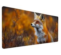 Desk Mat Fox Gaming Mouse Pad Animal, Non-Slip Large Mouse Mat 63x31.5x0.12 Inch, Extended Waterproof Desk Pad with Stitched Edges, Computer Office Accessories for Gaming,Office,Home, Gifts, Model 296