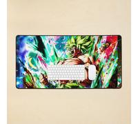 Desk Mat Full Power Super Saiyan Broly Large Gaming Mouse Pad 35x16 inch