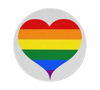 Desk Mat Heart Shape Lgbtq Pride Flag 5 Mousemat Durable Mousepad Soft Mouse Mat For Laptop Studying Work 20X20 Cm