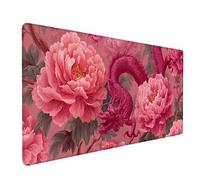 Desk Mat Large 1000x500mm, Red Gaming Mouse Pad Dragon Desk Mat with 3MM Stitched Edges, Non-Slip Rubber Base Mousepad Home Decor for PC, Laptop, Gaming, Office and Home, Gifts for Women -bby25094M