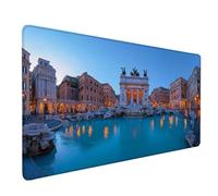 Desk Mat Large 1000x500x3 mm, City Gaming Mouse Pad White Desk Mat with 3MM Stitched Edges, Non-Slip Rubber Base Mousepad Desk Decor for PC, Laptop, Gaming, Office and Home, Gifts for Women -lsy2603Q8