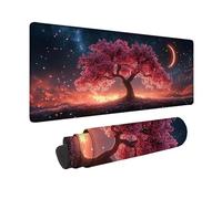 Desk Mat Large 1000x500x3mm, Pink Gaming Mouse Pad Cherry Blossoms Desk Mat with 3MM Stitched Edges, Non-Slip Rubber Base Mousepad Desk Decor for PC, Laptop, Gaming, Office and Home, Gifts -hjw2601ED