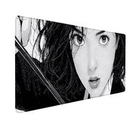 Desk Mat Large 100x50cm, Black And White Gaming Mouse Pad Woman Desk Mat with 3MM Stitched Edges, Non-Slip Rubber Base Mousepad Home Decor for PC, Laptop, Gaming, Office and Home, Gifts -bby2509WG