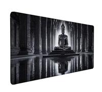 Desk Mat Large 100x50cm, Zen Gaming Mouse Pad Black Desk Mat with 3MM Stitched Edges, Non-Slip Rubber Base Mousepad Desk Decor for PC, Laptop, Gaming, Office and Home, Gifts for Women -lsy260375