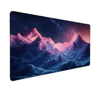 Desk Mat Large 1500x800mm, Mountain Gaming Mouse Pad Blue Desk Mat with 3MM Stitched Edges, Non-Slip Rubber Base Mousepad Desk Decor for PC, Laptop, Gaming, Office and Home, Gifts for Women -lsy2603DR