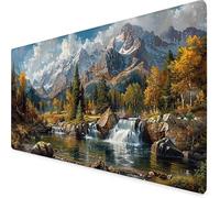 Desk Mat Large 1500x800x3 mm, Mountain Gaming Mouse Pad Landscape Desk Mat with 3MM Stitched Edges, Non-Slip Rubber Base Mousepad Office Decor for PC, Laptop, Gaming, Office and Home, Gifts -yym2509H4