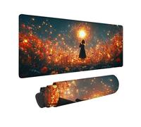 Desk Mat Large 24 x 12in, Red Gaming Mouse Pad Dream Desk Mat with 3MM Stitched Edges, Non-Slip Rubber Base Mousepad Desk Decor for PC, Laptop, Gaming, Office and Home, Gifts for Women -hjw2601PM