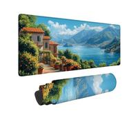 Desk Mat Large 24x12x0.12inch, Landscape Gaming Mouse Pad Mountain Desk Mat with 3MM Stitched Edges, Non-Slip Rubber Base Mousepad Desk Decor for PC, Laptop, Gaming, Office and Home, Gifts -hjw26011I