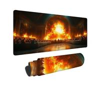Desk Mat Large 32 x 12in, Red Gaming Mouse Pad The Last Supper Desk Mat with 3MM Stitched Edges, Non-Slip Rubber Base Mousepad Desk Decor for PC, Laptop, Gaming, Office and Home, Gifts -hjw260152