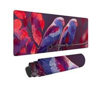 Desk Mat Large 32 x 16in, Red Gaming Mouse Pad Parrot Desk Mat with 3MM Stitched Edges, Non-Slip Rubber Base Mousepad Desk Decor for PC, Laptop, Gaming, Office and Home, Gifts for Women -hjw2601B4