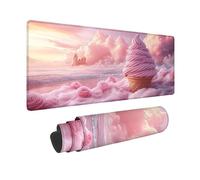 Desk Mat Large 32x16inch, Pink Gaming Mouse Pad Rose Desk Mat with 3MM Stitched Edges, Non-Slip Rubber Base Mousepad Desk Decor for PC, Laptop, Gaming, Office and Home, Gifts for Women -hjw2601B4