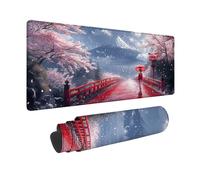 Desk Mat Large 60 x 32in, Mount Fuji Gaming Mouse Pad Japan Desk Mat with 3MM Stitched Edges, Non-Slip Rubber Base Mousepad Desk Decor for PC, Laptop, Gaming, Office and Home, Gifts -hjw2601PM