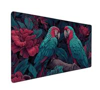 Desk Mat Large 600x300x3 mm, Black Gaming Mouse Pad Parrot Desk Mat with 3MM Stitched Edges, Non-Slip Rubber Base Mousepad Home Decor for PC, Laptop, Gaming, Office and Home, Gifts -bby250978