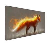 Desk Mat Large 600x300x3 mm, Fox Gaming Mouse Pad Animal Desk Mat with 3MM Stitched Edges, Non-Slip Rubber Base Mousepad Desk Decor for PC, Laptop, Gaming, Office and Home, Gifts for Women -lsy260396