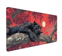 Desk Mat Large 600x300x3mm, Leopard Gaming Mouse Pad Pink Desk Mat with 3MM Stitched Edges, Non-Slip Rubber Base Mousepad Desk Decor for PC, Laptop, Gaming, Office and Home, Gifts for Women -lsy2603CL
