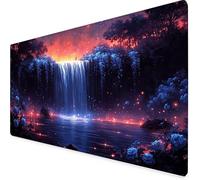 Desk Mat Large 60x30cm, Black Gaming Mouse Pad Fall Desk Mat with 3MM Stitched Edges, Non-Slip Rubber Base Mousepad Office Decor for PC, Laptop, Gaming, Office and Home, Gifts for Women -yym2509CS