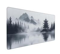 Desk Mat Large 60x30cm, Grey Gaming Mouse Pad Landscape Desk Mat with 3MM Stitched Edges, Non-Slip Rubber Base Mousepad Home Decor for PC, Laptop, Gaming, Office and Home, Gifts for Women -bby2509PM