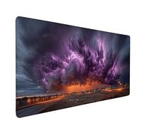 Desk Mat Large 60x30cm, Purple Gaming Mouse Pad Sky Desk Mat with 3MM Stitched Edges, Non-Slip Rubber Base Mousepad Home Decor for PC, Laptop, Gaming, Office and Home, Gifts for Women -bby2509QT