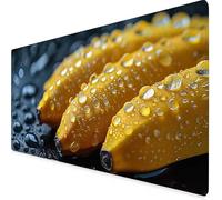 Desk Mat Large 60x30cm, Yellow Gaming Mouse Pad Banana Desk Mat with 3MM Stitched Edges, Non-Slip Rubber Base Mousepad Office Decor for PC, Laptop, Gaming, Office and Home, Gifts for Women -yym2509H4