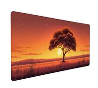 Desk Mat Large 60x30cm, Yellow Gaming Mouse Pad Sunset Desk Mat with 3MM Stitched Edges, Non-Slip Rubber Base Mousepad Home Decor for PC, Laptop, Gaming, Office and Home, Gifts for Women -bby2509UI