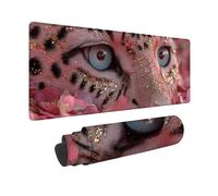 Desk Mat Large 60x32x0.12inch, Pink Gaming Mouse Pad Tiger Desk Mat with 3MM Stitched Edges, Non-Slip Rubber Base Mousepad Desk Decor for PC, Laptop, Gaming, Office and Home, Gifts -hjw2601WE