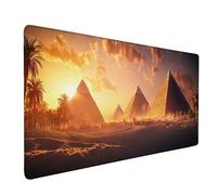 Desk Mat Large 800x300x3 mm, Yellow Gaming Mouse Pad Pyramid Desk Mat with 3MM Stitched Edges, Non-Slip Rubber Base Mousepad Home Decor for PC, Laptop, Gaming, Office and Home, Gifts -bby25092G