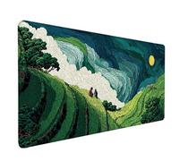 Desk Mat Large 800x300x3mm, Green Gaming Mouse Pad Forest Desk Mat with 3MM Stitched Edges, Non-Slip Rubber Base Mousepad Desk Decor for PC, Laptop, Gaming, Office and Home, Gifts for Women -lsy260301