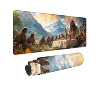 Desk Mat Large 800x300x3mm, Mountain Gaming Mouse Pad The Last Supper Desk Mat with 3MM Stitched Edges, Non-Slip Rubber Base Mousepad Desk Decor for PC, Laptop, Gaming, Office and Gifts -hjw2601CS
