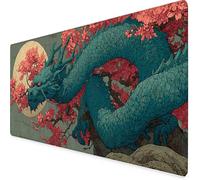 Desk Mat Large 800x400mm, Black Gaming Mouse Pad Dragon Desk Mat with 3MM Stitched Edges, Non-Slip Rubber Base Mousepad Office Decor for PC, Laptop, Gaming, Office and Home, Gifts for Women -yym2509U2