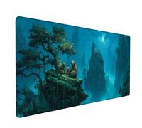 Desk Mat Large 800x400mm, Black Gaming Mouse Pad Sloths Desk Mat with 3MM Stitched Edges, Non-Slip Rubber Base Mousepad Home Decor for PC, Laptop, Gaming, Office and Home, Gifts for Women -bby2509DR