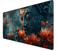 Desk Mat Large 800x400x3 mm, Black Gaming Mouse Pad Zen Desk Mat with 3MM Stitched Edges, Non-Slip Rubber Base Mousepad Office Decor for PC, Laptop, Gaming, Office and Home, Gifts for Women -yym250966