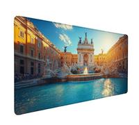 Desk Mat Large 800x400x3 mm, Castle Gaming Mouse Pad Yellow Desk Mat with 3MM Stitched Edges, Non-Slip Rubber Base Mousepad Desk Decor for PC, Laptop, Gaming, Office and Home, Gifts -lsy260343
