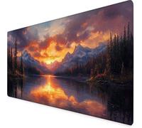Desk Mat Large 800x400x3 mm, Yellow Gaming Mouse Pad Sunset Desk Mat with 3MM Stitched Edges, Non-Slip Rubber Base Mousepad Office Decor for PC, Laptop, Gaming, Office and Home, Gifts -yym25093G