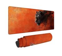 Desk Mat Large 800x400x3mm, Red Gaming Mouse Pad Tiger Desk Mat with 3MM Stitched Edges, Non-Slip Rubber Base Mousepad Desk Decor for PC, Laptop, Gaming, Office and Home, Gifts for Women -hjw260148