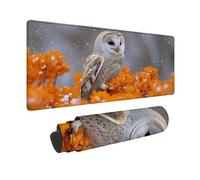Desk Mat Large 800x400x3mm, Yellow Gaming Mouse Pad Owl Desk Mat with 3MM Stitched Edges, Non-Slip Rubber Base Mousepad Desk Decor for PC, Laptop, Gaming, Office and Home, Gifts for Women -hjw2601BD