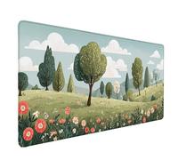 Desk Mat Large 80x40cm, Forest Gaming Mouse Pad Green Desk Mat with 3MM Stitched Edges, Non-Slip Rubber Base Mousepad Desk Decor for PC, Laptop, Gaming, Office and Home, Gifts for Women -lsy2603L8