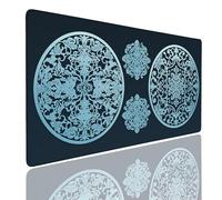 Desk Mat Large Mouse Mat, Waterproof Thick XXL Gaming Mouse Pad, Non-Slip Easy Clean Mousepad, Computer Keyboard Mats Mousemat for Office Home Decor 700x400x4mm Symmetry (10)