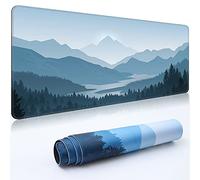 Desk Mat,Large Mouse Pad 35''×15.6'' XXL Extended Gaming Mouse Pad Mat with Non-Slip Base Stitched Eges Mousepad for Computer,Office,Keyboard and Laptop - Vector Mountain