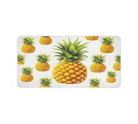 Desk Mat Mouse Mat Gaming Mouse Pad Large Yellow Pineapple on White Background Illustration Printed for Computers Laptop Office Home