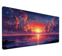 Desk Mat Ocean Gaming Mouse Pad Sunset, Non-Slip Large Mouse Mat 31.5x15.7x0.12 Inch, Extended Waterproof Desk Pad with Stitched Edges, Computer Office Accessories for Gaming,Office,Home, Model 920