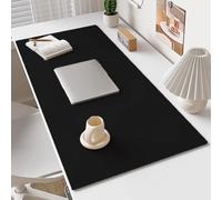 Desk Mat, PU Leather Table Pad Protector, Non-Slip Office Computer Desktop Mat, Waterproof Large Gaming Mouse Pads for Work Home School (Black,100x50cm)