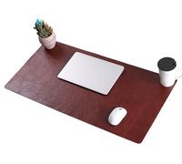 Desk Mat, XXL Leather Mouse Pad 80x40cm, Extra Large Genuine Leather Desk Mat, Waterproof Table Protector for Office Home Writing(Brown,90x45cm)