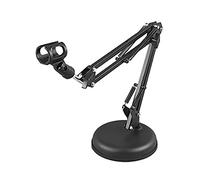 Desk Mic Stand Adjustable Desktop Microphone Stand Tabletop Table Top Short Stand With Gear Fixing Boom Arm Microphone Stand Desktop