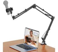 Desk Microphone Arm Stand, Microphone Boom Arm with 3/8" to 5/8" Screw