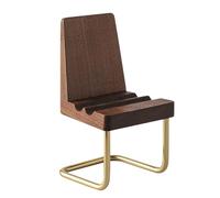 Desk Mobile Phone Holder - Rustic Chair Mobile Phone Holder Desk, Adjustable Wooden Mobile Phone Stand Desktop Accessories for Video Recording Home Work Travel Camping