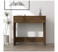 Desk Modern Brown Oak 80x40x75cm Engineered Wood Writing Desk & Drawer Perfect.