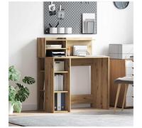 Desk Modern Rectangular Writing Desk Artisan Oak 90x48x101.5cm Engineered Wood.