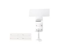 Desk Mount for Power Strip, Clamp-On Power Strip Holder, Removable Sturdy Table Mount for Desktop Cable Management, Cable Tray for Office and Home- White