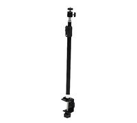 Desk Mount Stand With 1/4 Inch Threaded Port Ball Head, Table Bracket With 62 to 94cm Adjustable Height, Detachable C Clamp Mount Stand for Live Take Selfies Fill Light